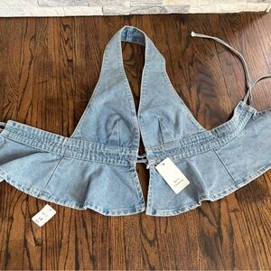 Blue Denim Halter Top